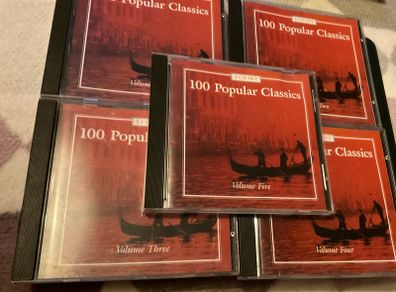 100 Popular Classics Volumes 1-5 - 5 CD's Album Set - 1993 Castle Communications