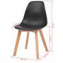 Dining Chairs 4 pcs Black Plastic Image 6