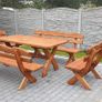 5-piece Garden Furniture Set Solid Pine Dining Set Image 2
