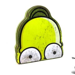 The Simpsons Homer Simpson yellow Fun Tin Case Empty Biscuit Tin 2003-04  Size 7 3/4" x 7 1/4" x 2"