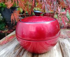 Ice bucket , mid century modern, red ice bucket