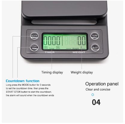 BRAND NEW Hand coffee timing electronic scale Weighing,Timing,Countdown professional electronic scale