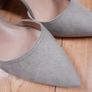 Raid Grey Pointed Toe Ankle Strap Block Heel Court Shoes 7UK/40EU Image 3
