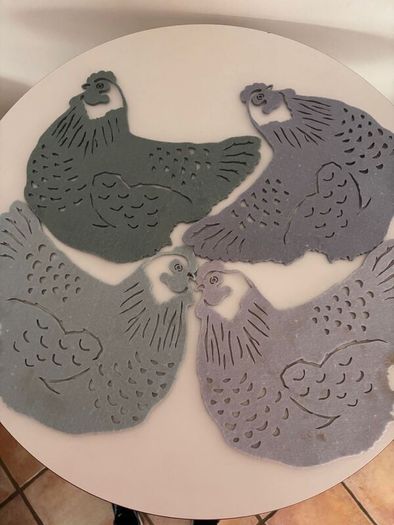 Chicken Felt Table Mats (Laura Ashley)