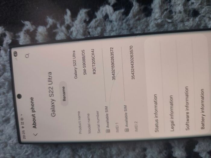Samsung s22 ultra 256 gb good condition, but screen broken! See the  picture!open network  dual sim