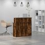 Reception Desk Smoked Oak 100x50x103.5 cm Image 3