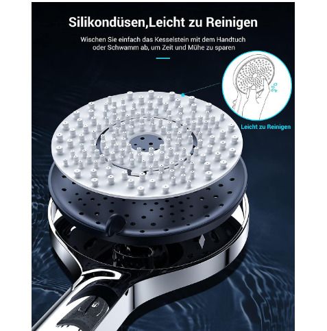 Water Saving Shower Head 7.5l/min - Yeaupe High Pressure Shower Head With 3 Types Of Jets