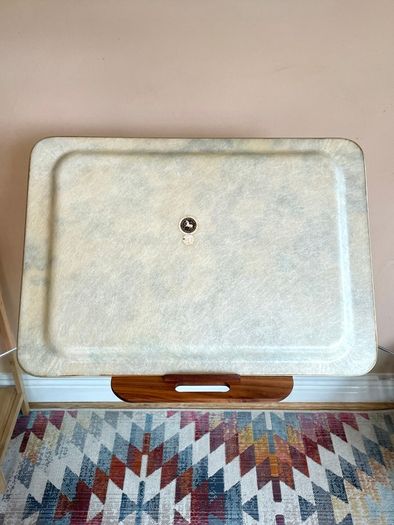 Retro Arnold Designs Floral Fiberglass Large Tray