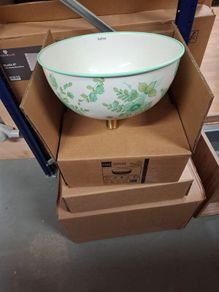 Bathco floral design counter top basin