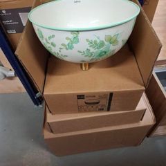 Bathco floral design counter top basin
