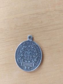 Big Antique Silvered Medal Immaculate Conception/Congregation Of The Children Of Mary-Ireland