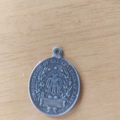 Big Antique Silvered Medal Immaculate Conception/Congregation Of The Children Of Mary-Ireland