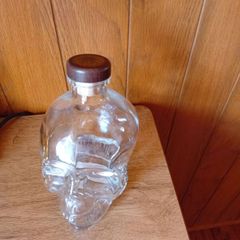 skull glass bottle