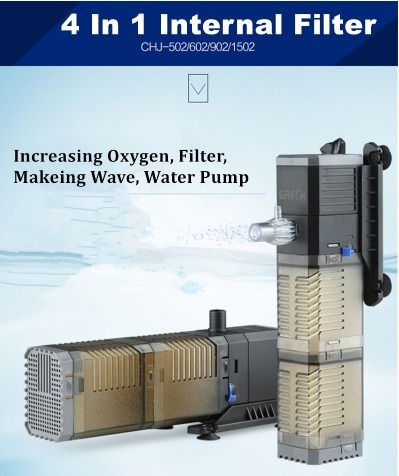 Super 4 In 1 Sunsun Internal Aquarium Filter Pump Fish Tank Multifunction Wave Maker Water Circulation Air Pump Filter