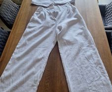 Ladies White Linen 2 Piece