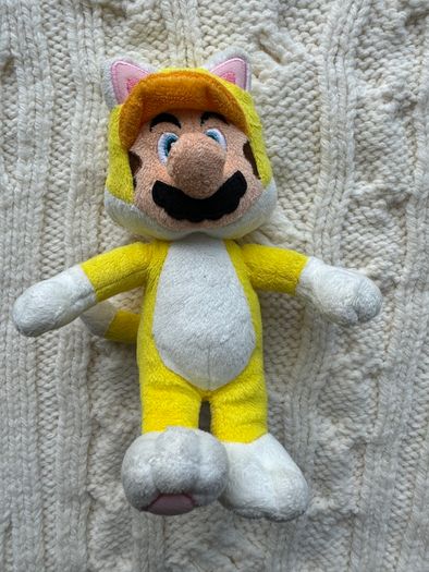 World of Nintendo Super Mario 3D World Cat Mario Plush Stuffed Animal Used Please look at the pictures
