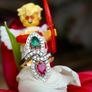 Vintage 1960/70s 'Toi et Moi' Emerald, Ruby & Diamond Ring Image 2