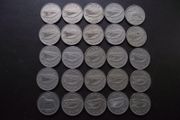 25 Irish 6 pence coins (1942-1968)