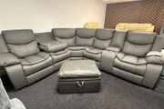 Valerie Corner Manual Leather Recliner Sofa