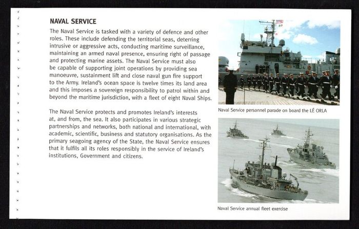 2013 Ireland Irish Defence Forces Commemorative Stamp Booklet Mint Never Hinged (MNH)