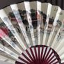 Large Vietnamese Style Bamboo Folding Silk Fan, 2pcs Image 3