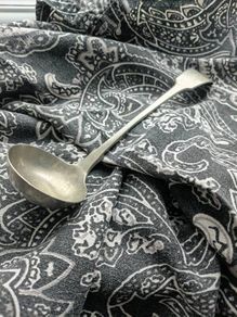 Antique silver ladle spoon