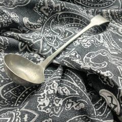 Antique silver ladle spoon
