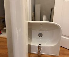 2 NEW Bathroom Sinks & Pedestals (Pair available with taps)
