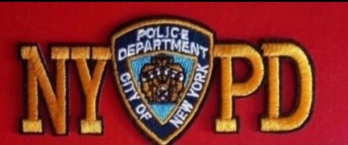 New York Police Department embroidered badge .