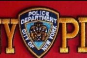 New York Police Department embroidered badge .
