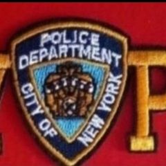 New York Police Department embroidered badge .