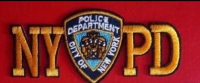New York Police Department embroidered badge .