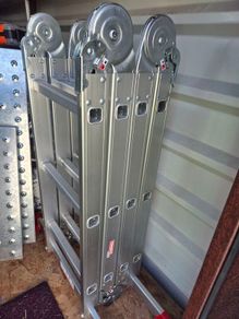 Powerfix aluminium ladder with platform plates
