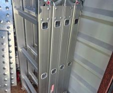 Powerfix aluminium ladder with platform plates