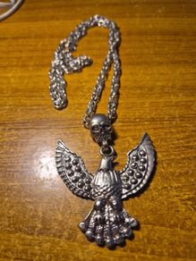 Vintage Eagle and Skull Necklace