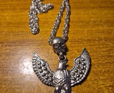 Vintage Eagle and Skull Necklace