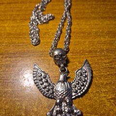 Vintage Eagle and Skull Necklace