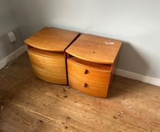 furniture - tall chest of drawers and two side lockers