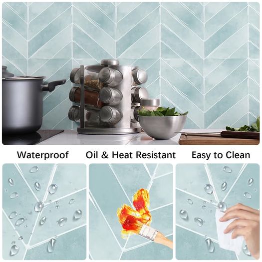 Brand New Tile Stickers 28.7 x 22.9 cm 3D Waterproof Adhesive Wall stickers 30 Pieces