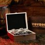 Whiskey Stones and Glasses Gift Set for Men 8 Whisky Scotch Bourbon Chilling Stones, 2 Whiskey Glasses in Wooden Box  Father's Day/Christmas/Birthday Gift/Present for Father Dad Boyfriend (FREE POSTAGE) Image 3