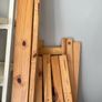 Single pine frame bed and practically new mattress Image 3