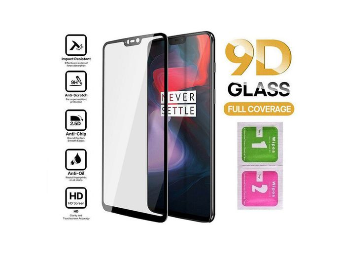 For OnePlus 6 1+6 Tempered Glass 9D Curved Screen Protector Full Coverage New - FHTOP6TG9D