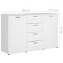 Sideboard White 120x35.5x75 cm Chipboard Image 2