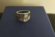 mother of pearl,925 silver ring