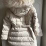 Zara semi long cream belted puffer jacket Image 2