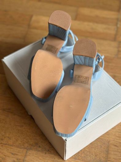 Blue platform sandals