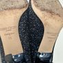 Jimmy Choo navy glitter heels Image 9