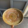 An early 20th century Art Deco oak candle holder with brass top. 122cm Image 4