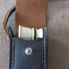 vintage Binoculars with leather case made in Russia