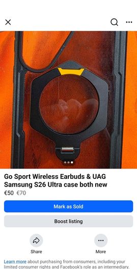 Gosport Trun Wireless Earbuds and Samsung S26 Ultra case